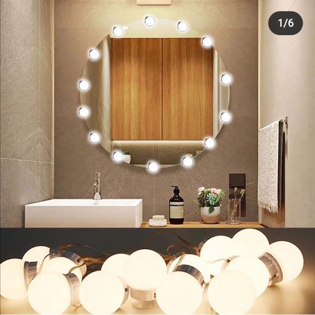 Dimmable LED Vanity Mirror Lights Kit – 10 Hollywood-Style Bulbs