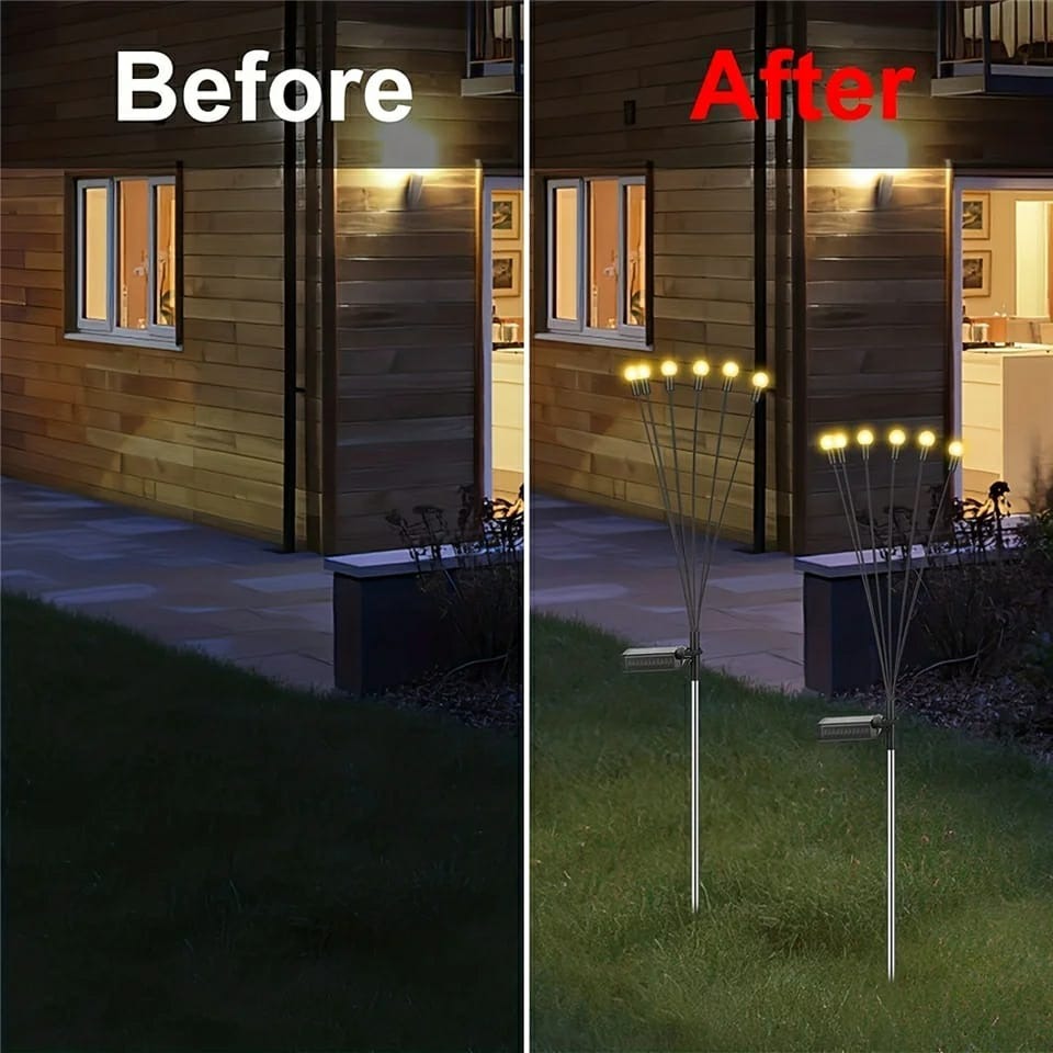 Garden Lights – Upgraded Solar Powered Firefly Lights (Warm Light)