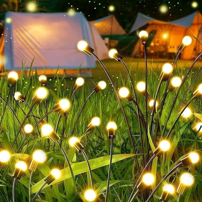 Garden Lights – Upgraded Solar Powered Firefly Lights (Warm Light)