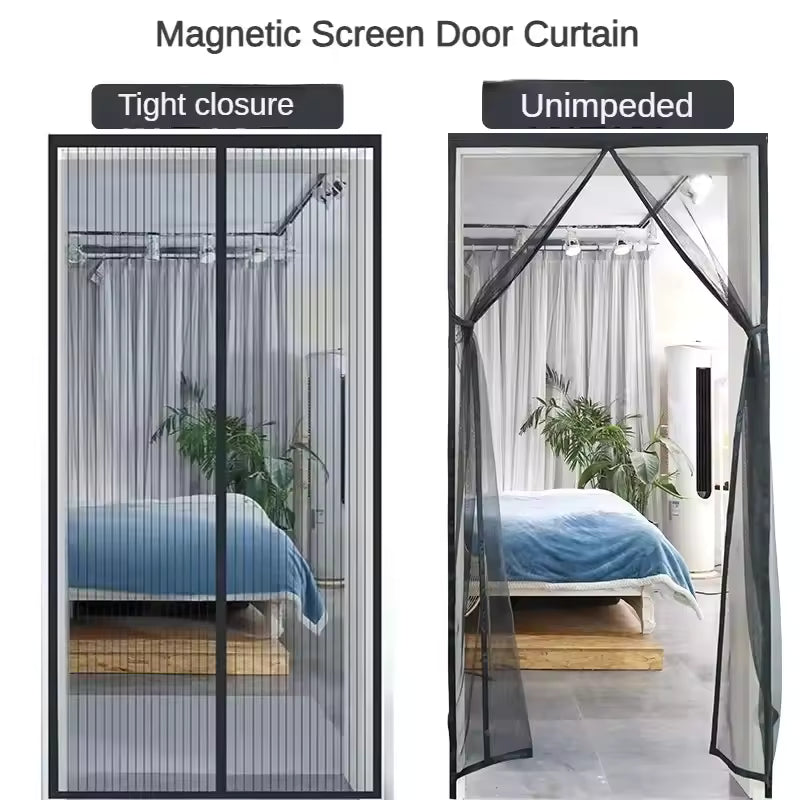 Magnetic Screen Door Curtain – Automatic Mosquito Net Door with Strong Magnets