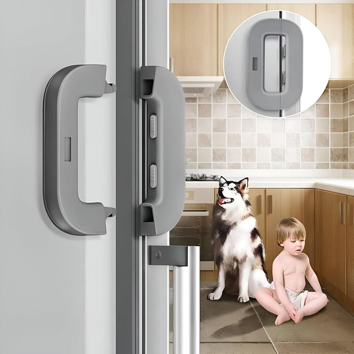 Child Safety Refrigerator Lock – Self-Adhesive Fridge & Freezer Door Lock
