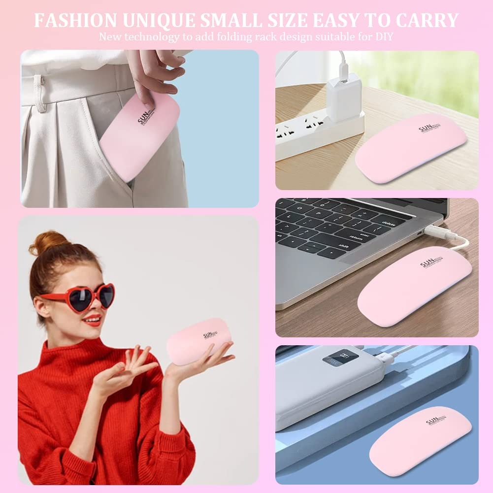 UV LED Lamp for Nails – 6W Mini Nail Lamp with Timer, Premium Quality