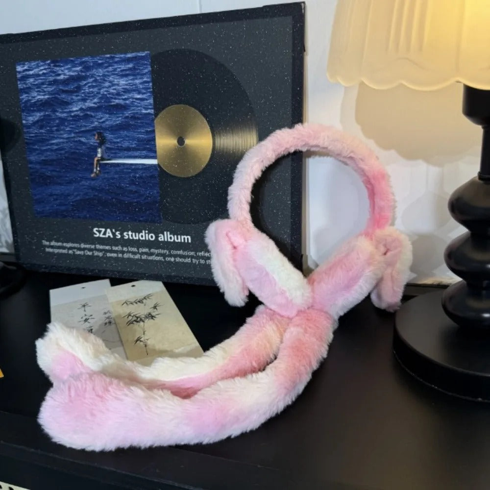 Funny Rabbit Ear Muffs β Soft Warm Moving Ears Winter Ear Warmer
