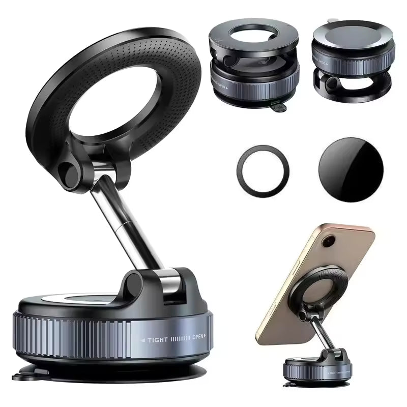 360° Magnetic Car Phone Holder – Strong Magnet Dashboard & Air Vent Mount