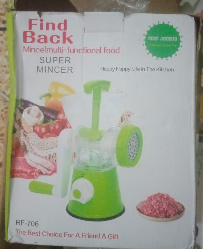 Multifunctional Grinder – High-Quality Meat Mincer, Vegetable Chopper & Blender (Random Color)
