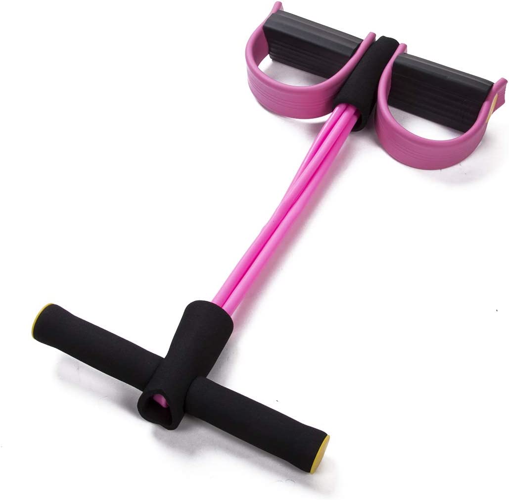 Foot Pedal Resistance Band – Elastic Sit Up Pull Rope for Yoga & Fitness (Random Color)