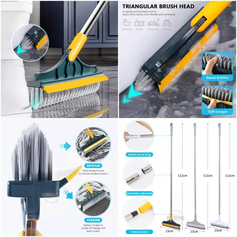 2-in-1 Broom Wiper – Dual Purpose Floor Cleaning Tool for Dry & Wet Cleaning